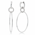 Diamond Link Triple Hoop Drop Earrings