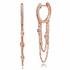 Drip Chain with Bezel Diamonds Huggies