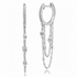 Drip Chain with Bezel Diamonds Huggies