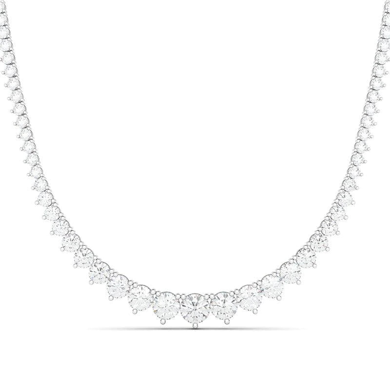 Graduated Lab Grown Diamond Tennis Necklace