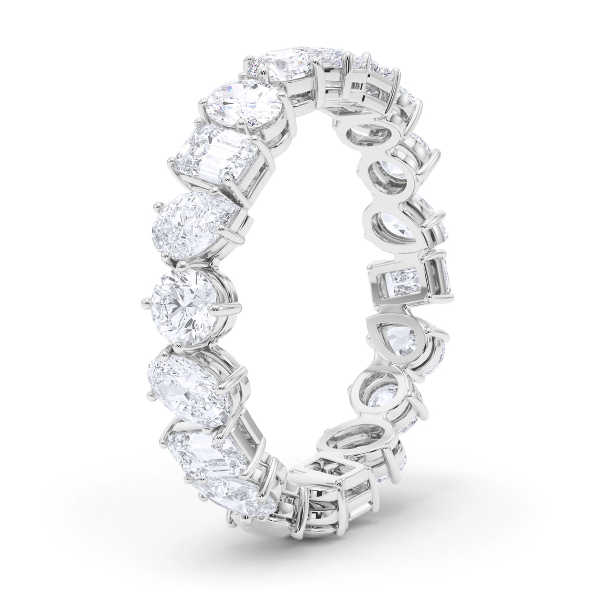 3/4 Mixed Shape Lab Grown Diamond Eternity Band Ring