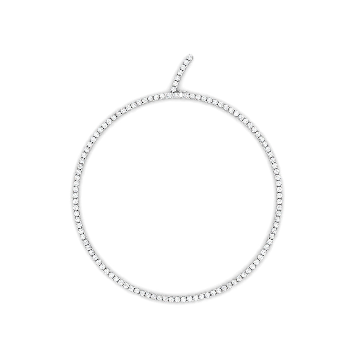 Lab Grown Diamond Tennis Necklace With Extender