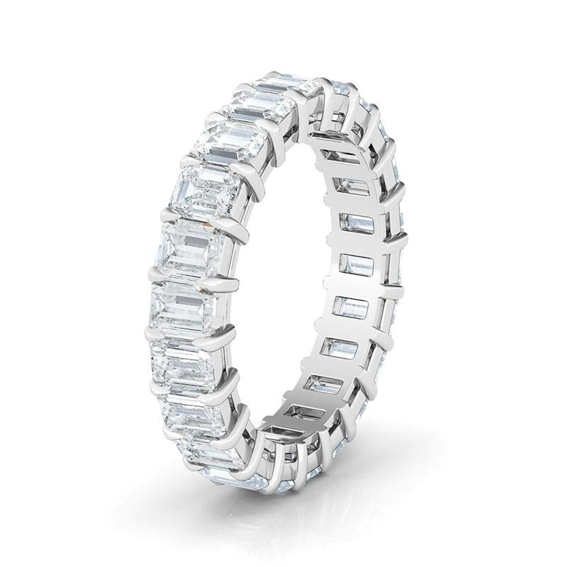 Lab Grown Emerald Cut Diamond Eternity Band
