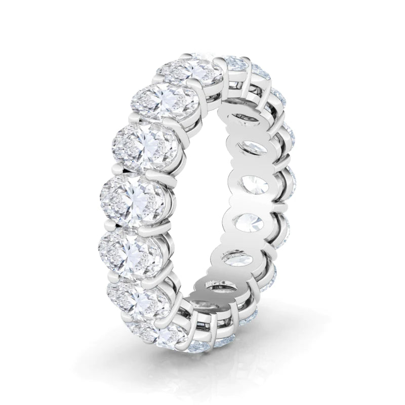 Mega Oval Cut Lab Grown Diamond Eternity Band