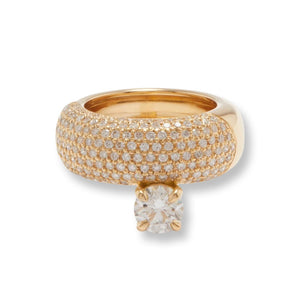 Brilliant Solitaire Diamond Statement Ring