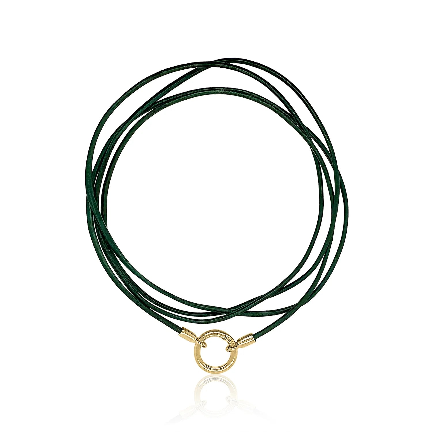 Green or Brown Kangaroo Leather Necklace