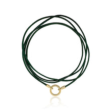 Green or Brown Kangaroo Leather Necklace