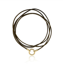 Green or Brown Kangaroo Leather Necklace
