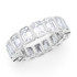 Emerald Cut Bezel Lab Grown Diamond Eternity Band