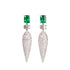 Icicle Diamond & Emerald Drop Earrings