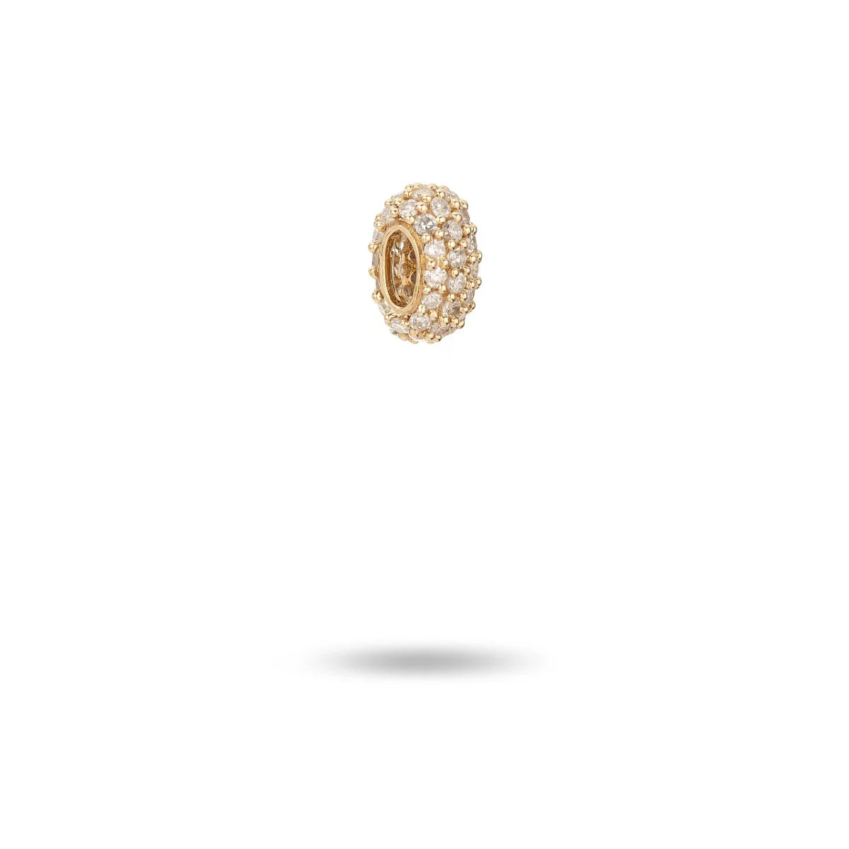 Diamond or Gemstone Wide Pave Mini Bead