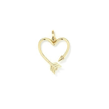 Mini Heart Arrow Hinged Charm