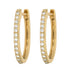 Classic Diamond Oval Hoop Earring