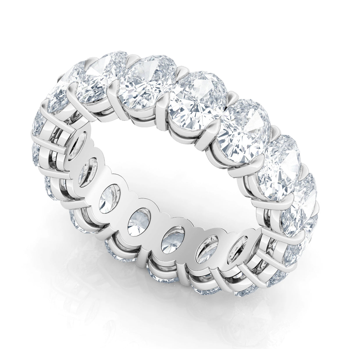 Mega Oval Cut Lab Grown Diamond Eternity Band