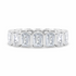 Emerald Cut Bezel Set Lab Grown Diamond Eternity Band