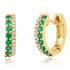 Diamond and Gemstone Huggie Hoop Earrings