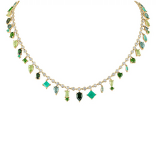 Diamond & Gemstone Drop Shaker Necklace