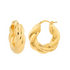 Twisted Puffy Gold Hoop Earrings