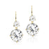 Large White Topaz Double Drop Earrings