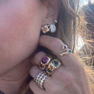Chance Diamond Dice Stud Earrings