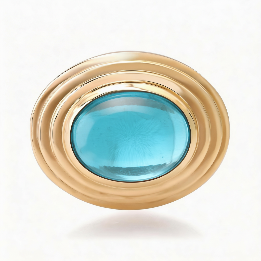 One of a Kind Blue Topaz Orbit Ring