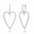 Glimmer in My Heart Diamond Drop Heart Earrings
