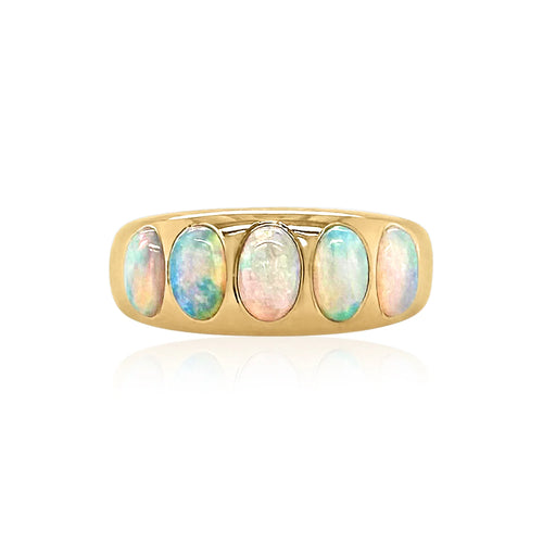 Five Stone Oval Classic Nomad Band Ring