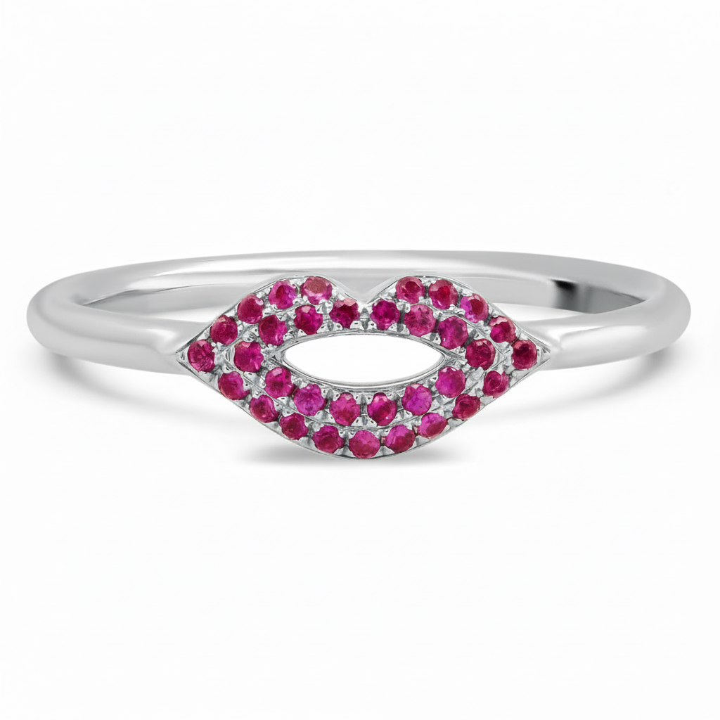 Ruby Lips Kiss Ring