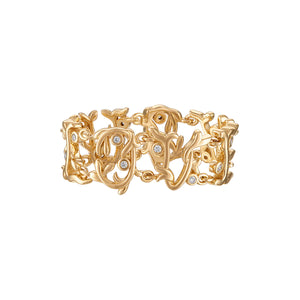 I Love You Golden Vine Mantra Ring