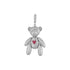Teddy Bear Charm with Pink Tourmaline Heart