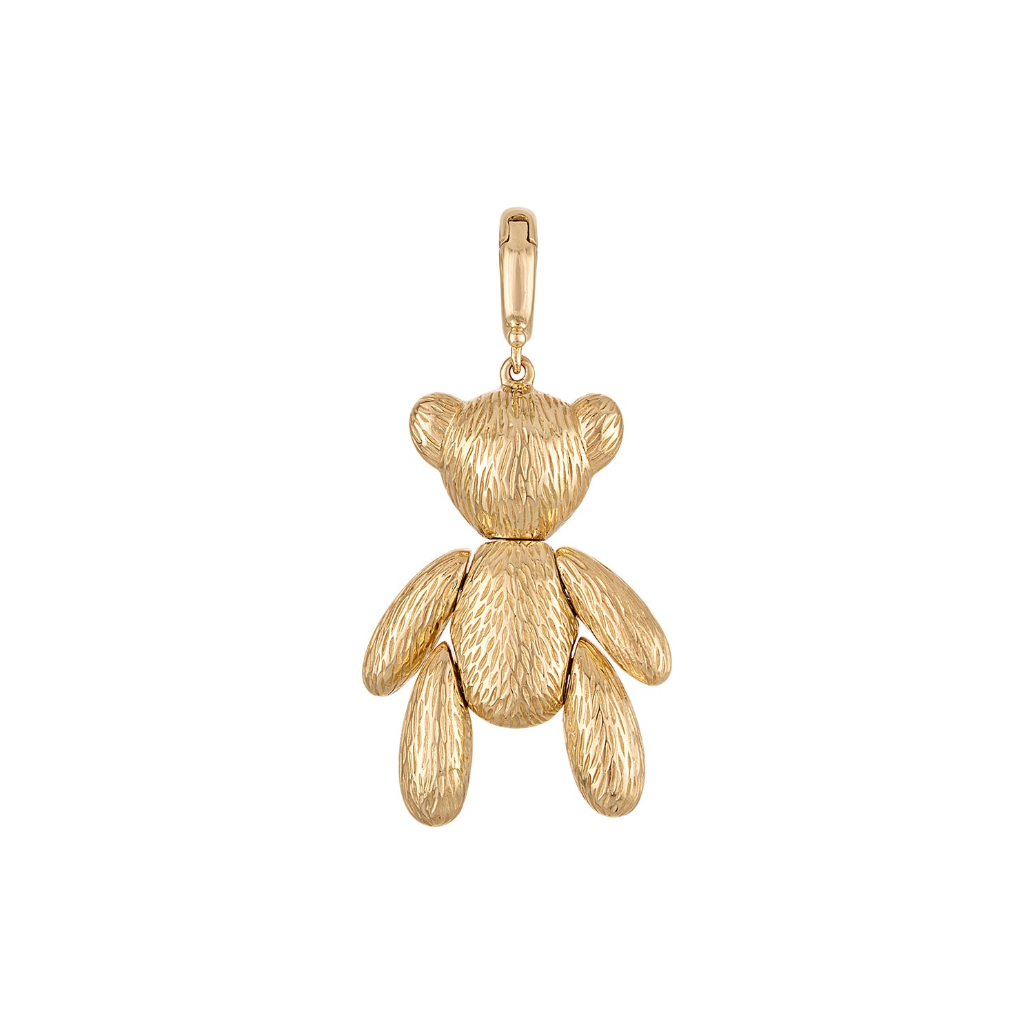 Teddy Bear Charm with Pink Tourmaline Heart