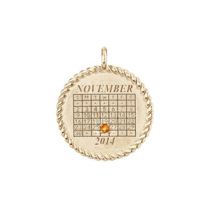 Imperial Calendar Pendant Necklace