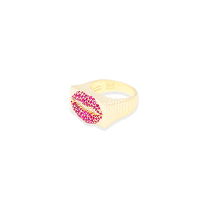 Juju Ruby & Diamond Lips Ring