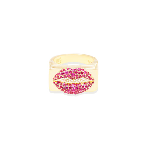 Juju Ruby & Diamond Lips Ring