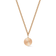 Jumbo Gold & Diamond Fluted Disc Chain Necklace