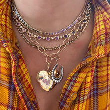 Jumbo Scattered Diamond Heart Charm