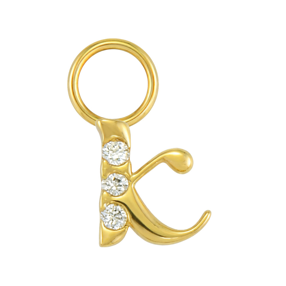 Mini Diamond Initial Charm