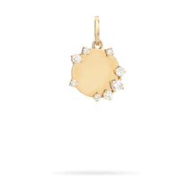 Lab Grown Diamond Round Dog Tag Hinged Charm