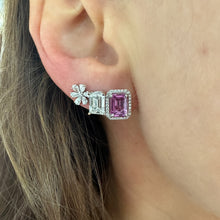 Lab Grown Emerald Cut Diamond Stud Earrings