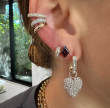London Blue Topaz or Rhodolite Garnet Kite Stud Earrings