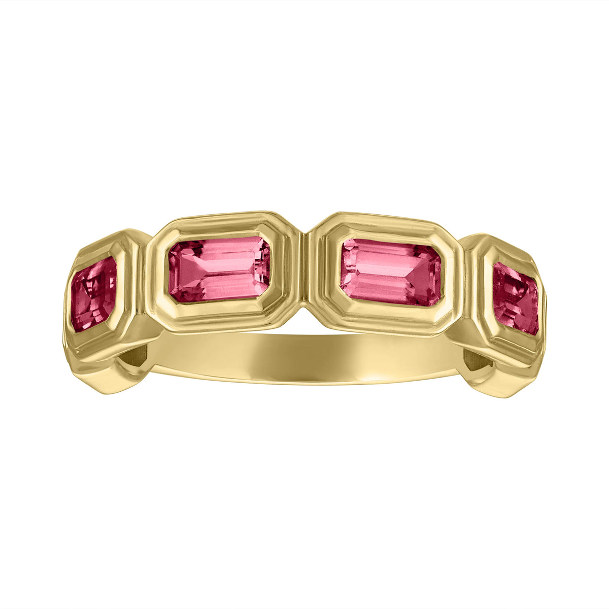 MAC East West Half Bezel Set Eternity Band Ring