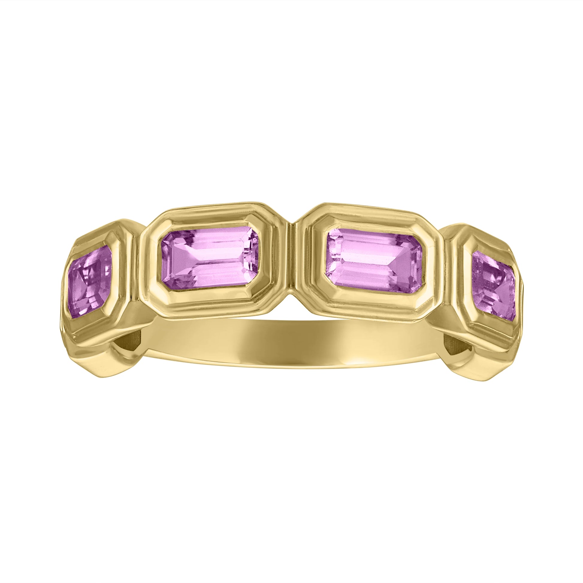 MAC East West Half Bezel Set Eternity Band Ring