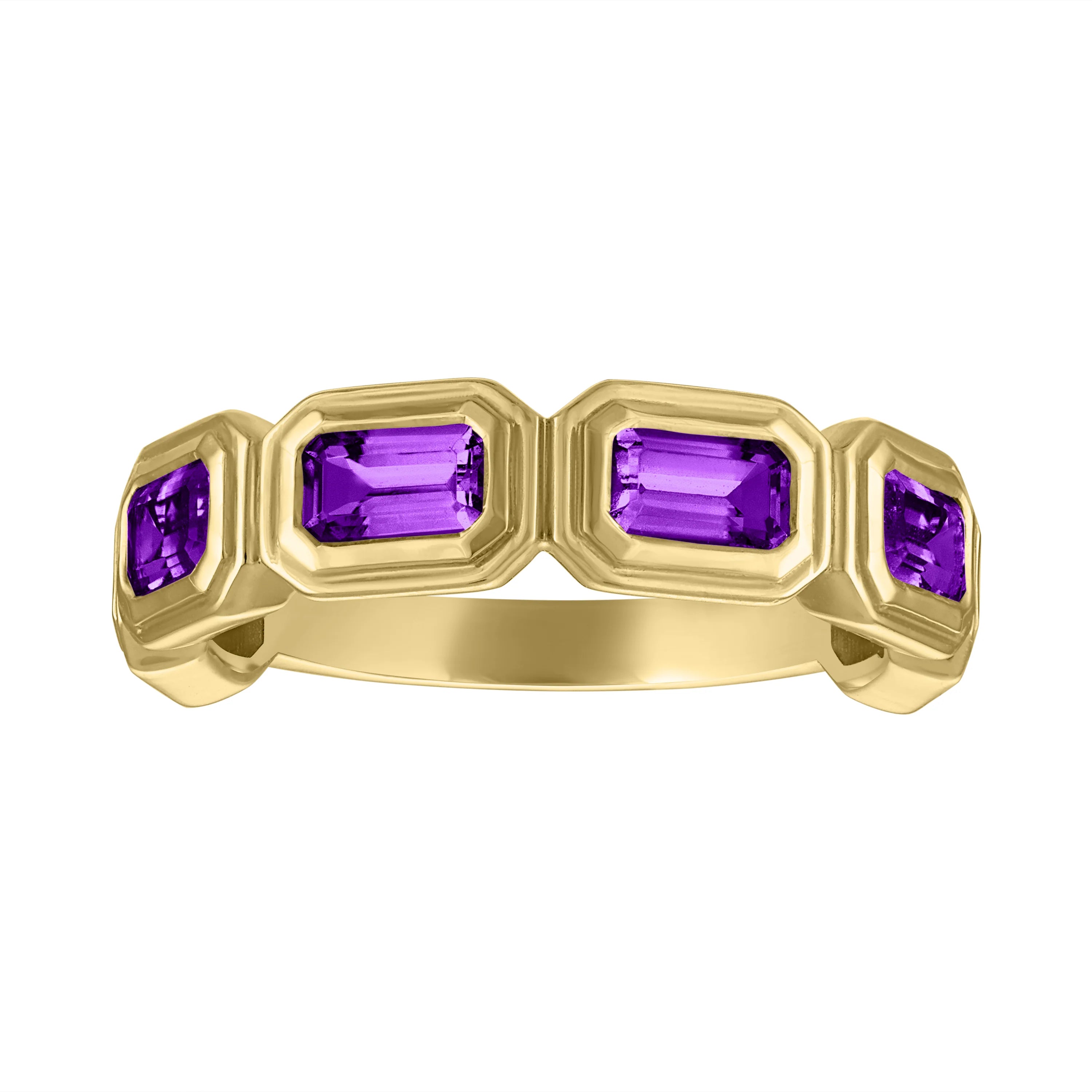 MAC East West Half Bezel Set Eternity Band Ring