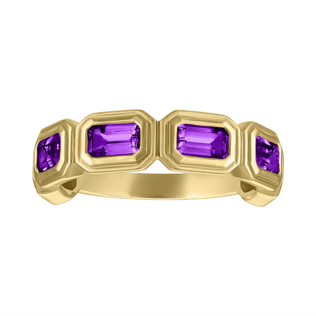 MAC East West Half Bezel Set Eternity Band Ring