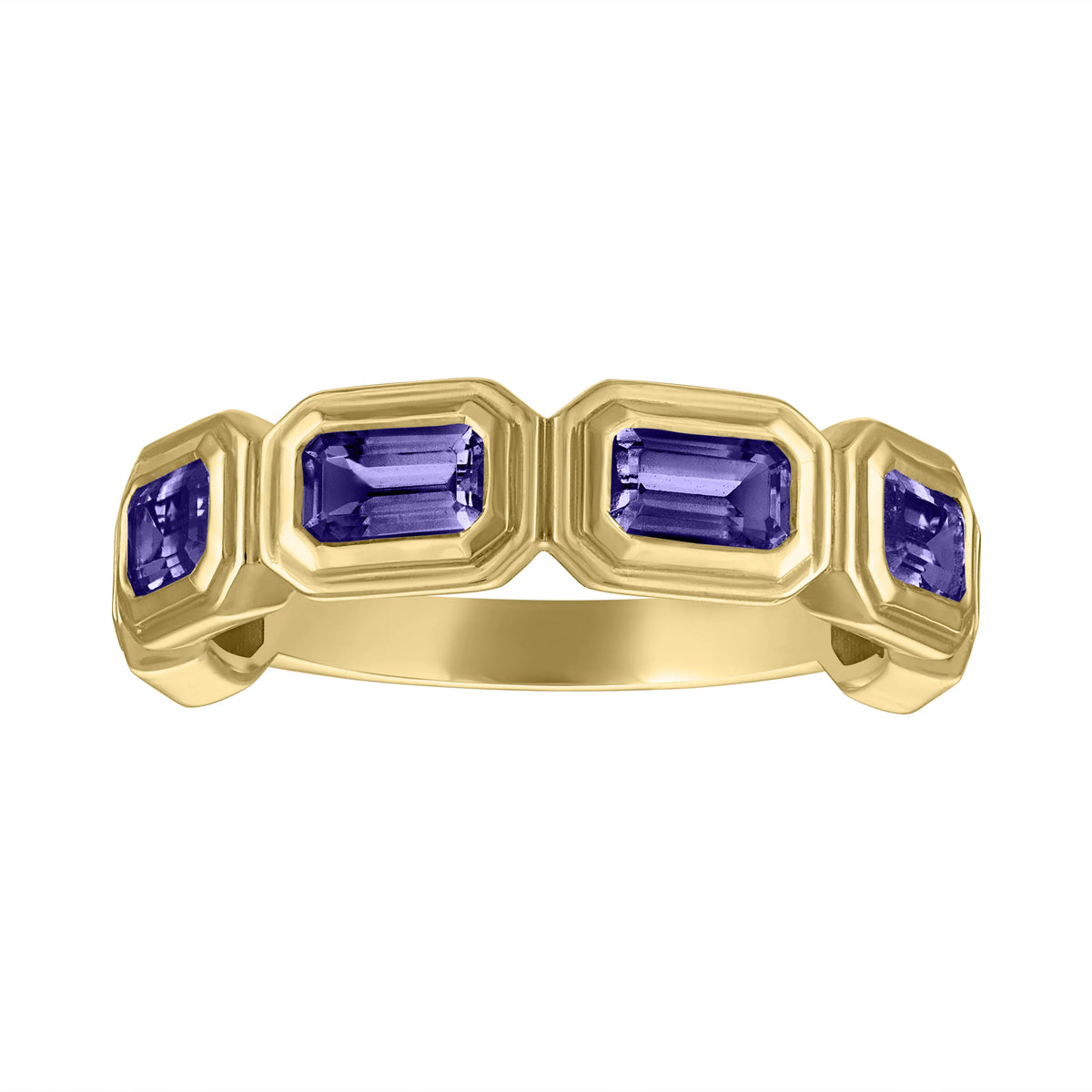 MAC East West Half Bezel Set Eternity Band Ring