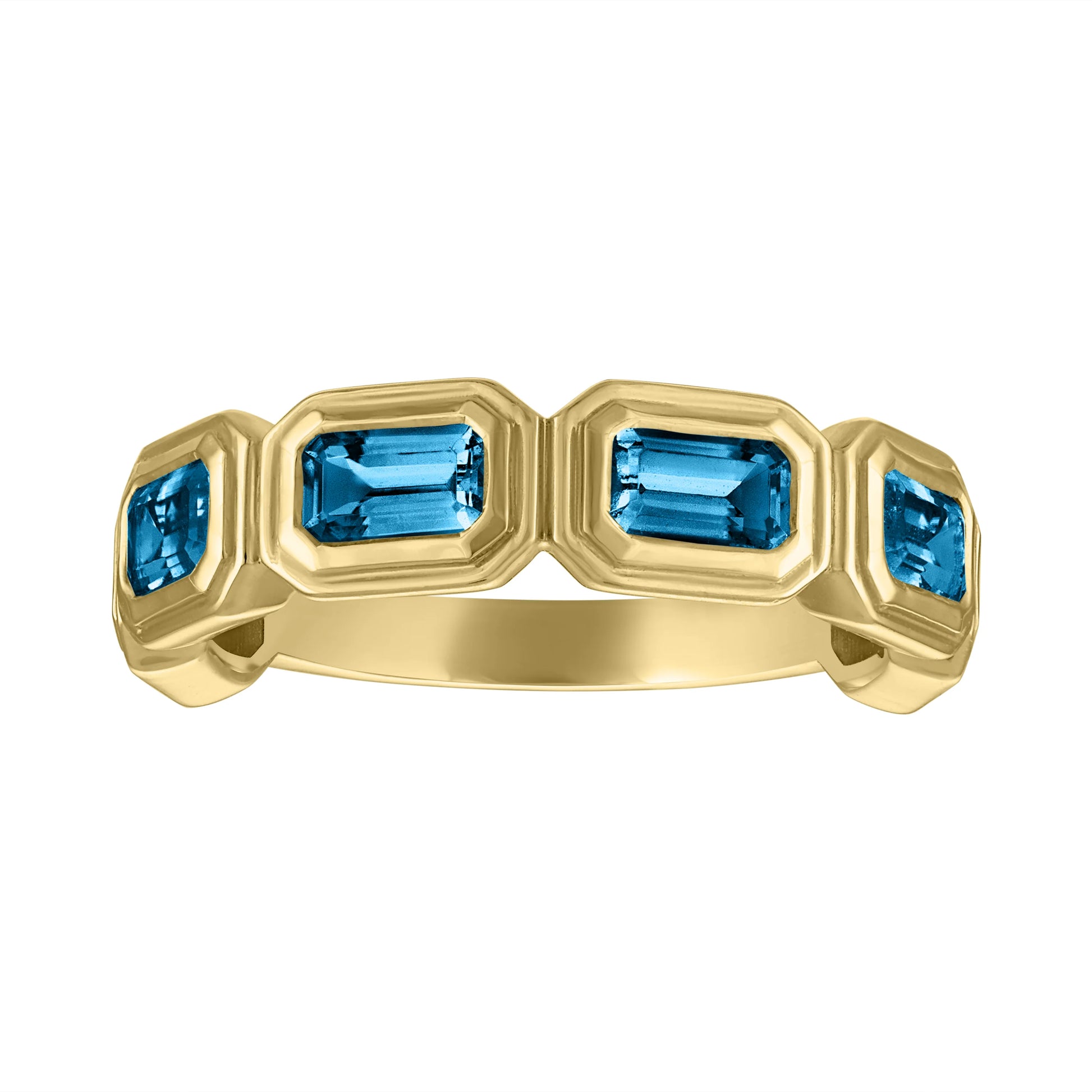 MAC East West Half Bezel Set Eternity Band Ring