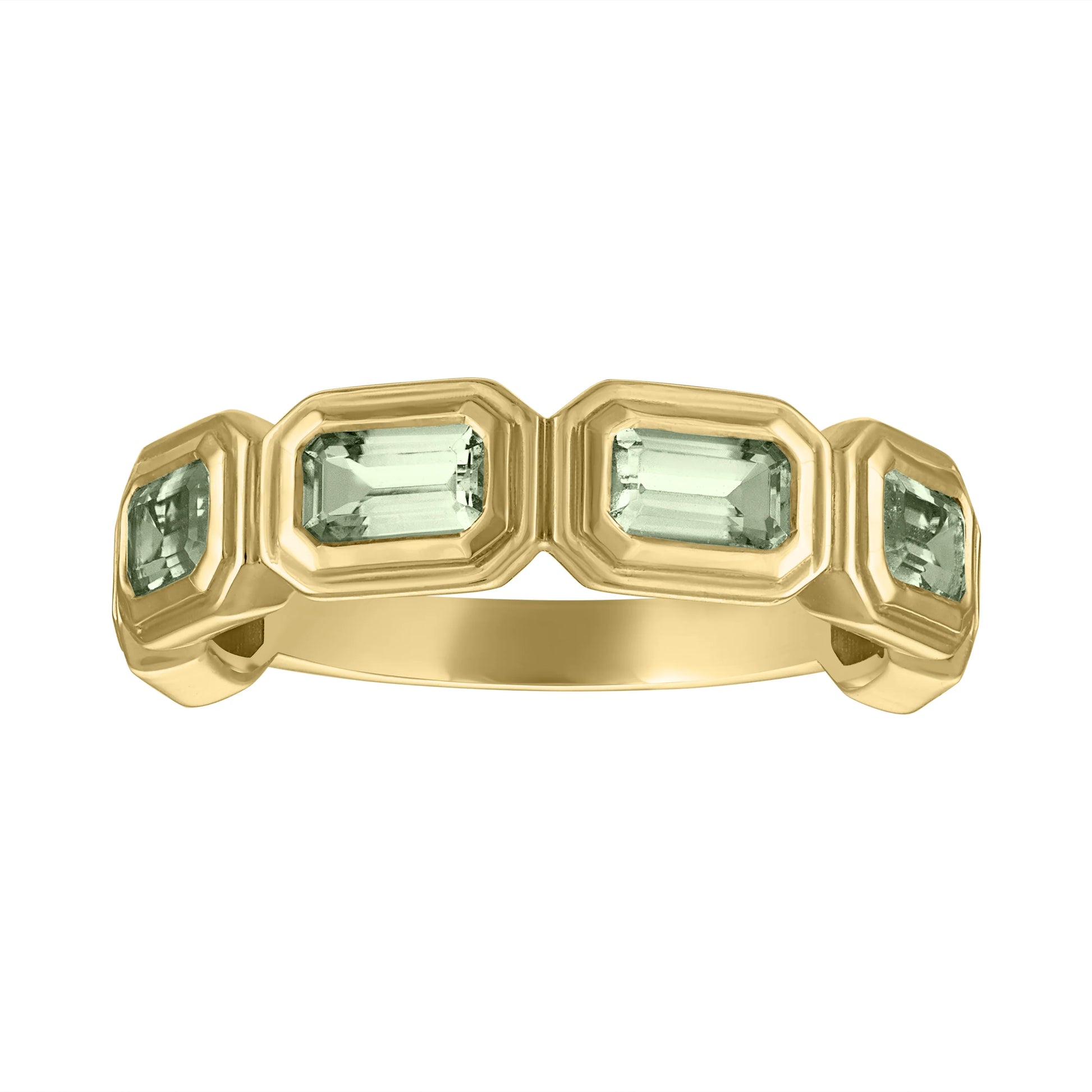 MAC East West Half Bezel Set Eternity Band Ring
