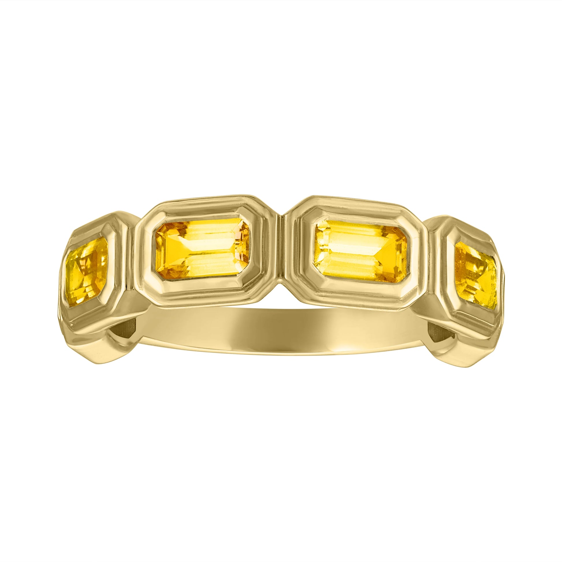 MAC East West Half Bezel Set Eternity Band Ring