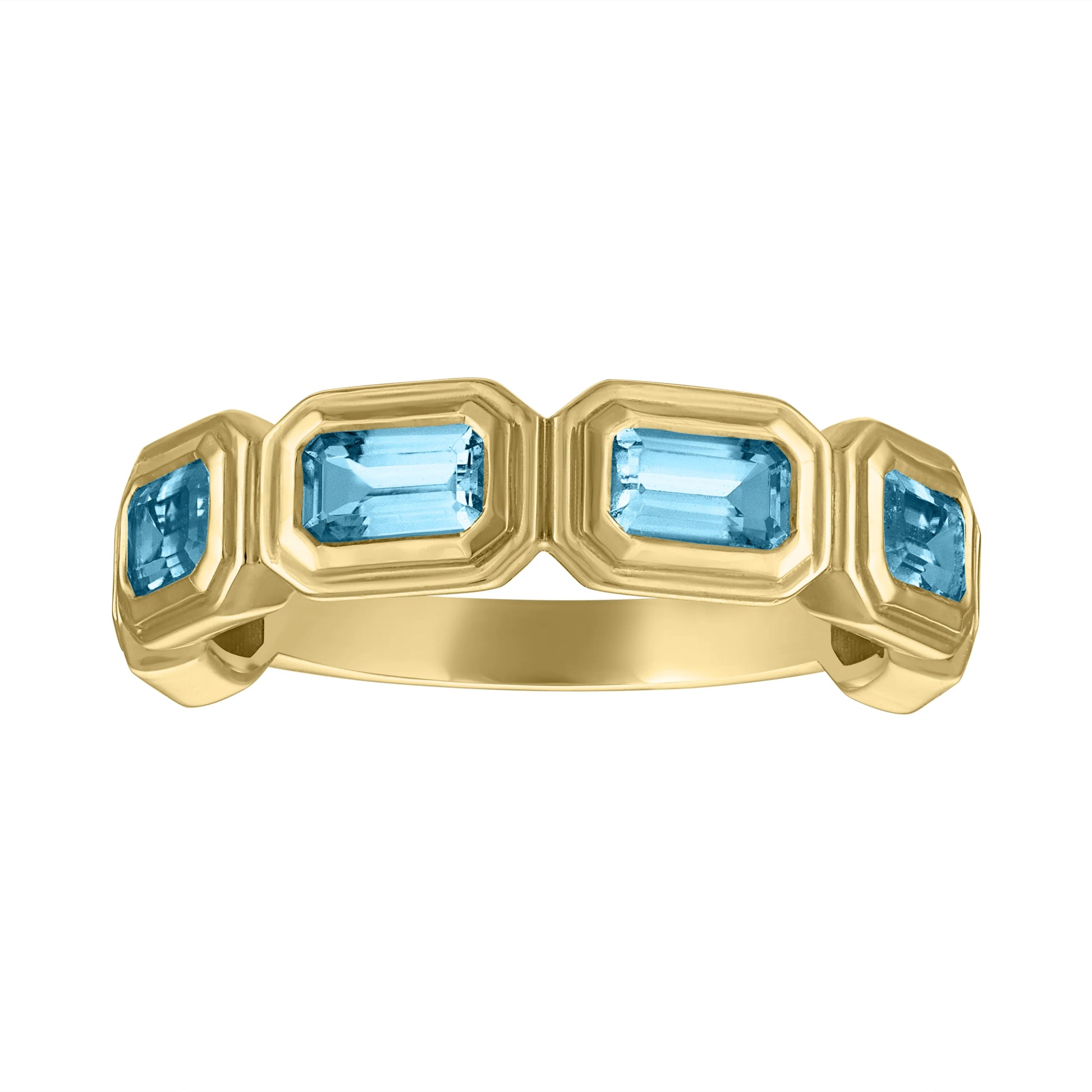 MAC East West Half Bezel Set Eternity Band Ring