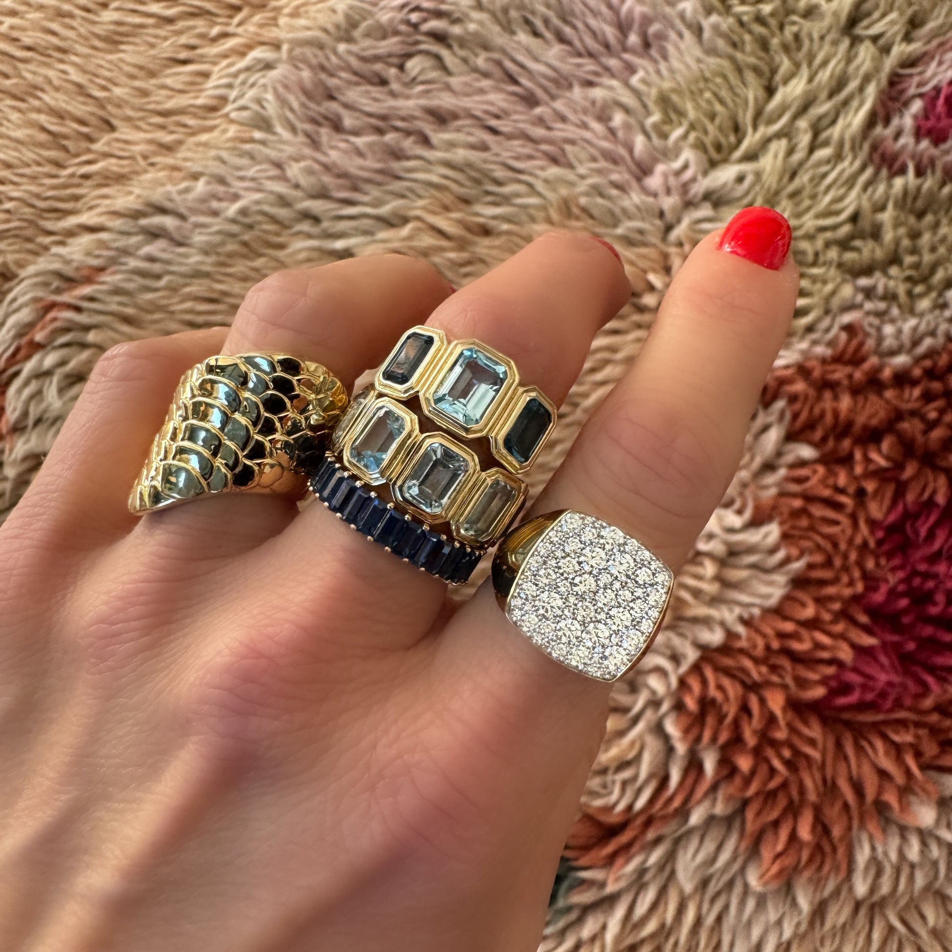MAC Gemstone Eternity Band Ring